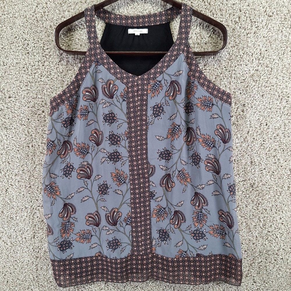 Maurices Tank Top Womens Medium Multicolor Floral Paisley Sleeveless Boho Casual
